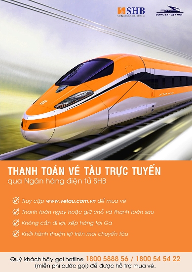 Triển khai dịch vụ thanh toán vé tàu online qua ngân hàng SHB ảnh 1